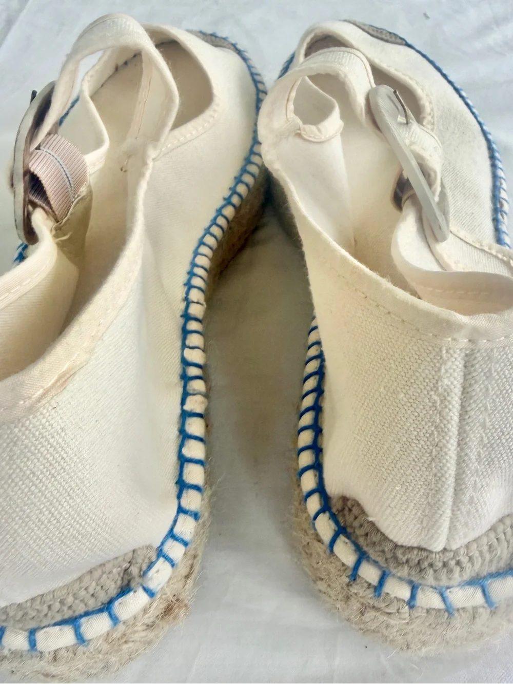 Free People Sz 10 Cream Surfside Maryjane Shoes, soft canvas NWT
